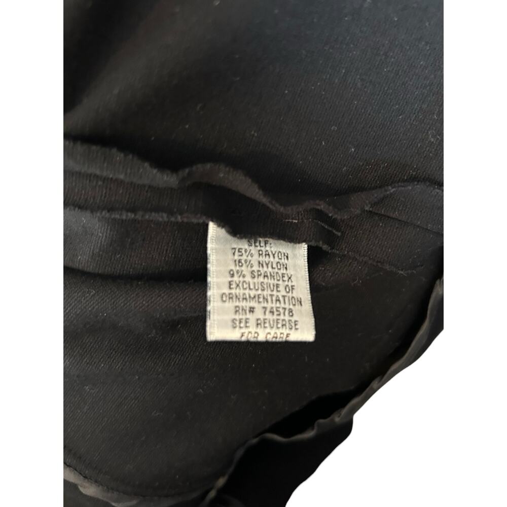 Vintage Cache Black Blazer Womens Sz Large Y2K Power Dressing Parisian Chic - Picture 14 of 16